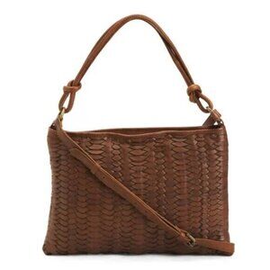 Ashwood Handbag Crossbody Leather HandWoven Brown Camel Shoulderbag